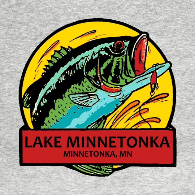 Vintage Style Lake Minnetonka Minnesota Decal by zsonn